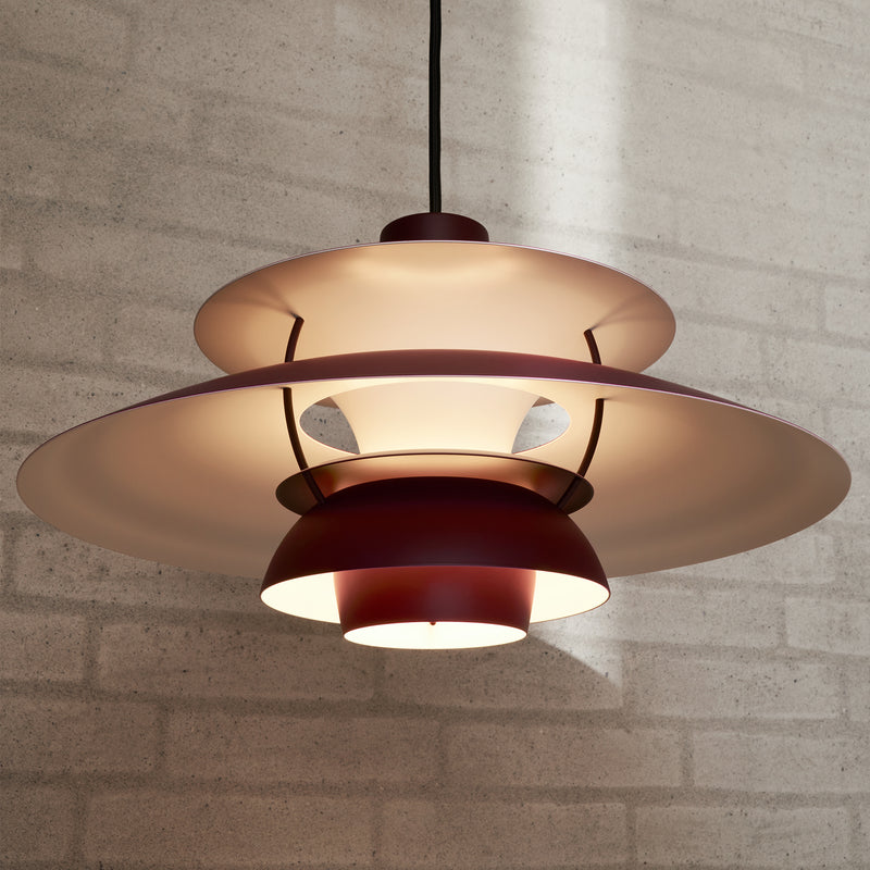 Louis Poulsen - PH 5 Pendelleuchte | burgundy