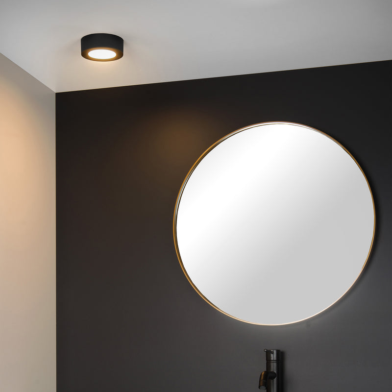 Lucide - Brice 30 LED Deckenleuchte Badezimmer | Ø 12 cm / schwarz