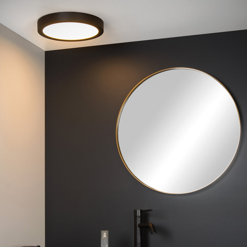 Lucide - Brice 30 LED Deckenleuchte Badezimmer | Ø 30 cm / schwarz