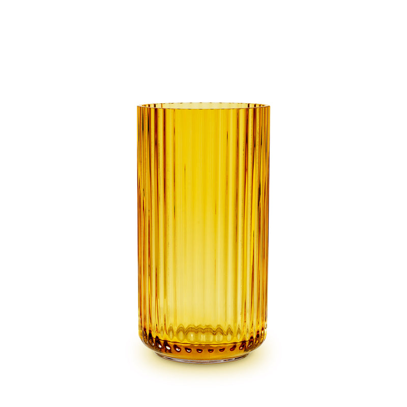 Lyngby Porcelæn - Glasvase H 15,5 cm | amber