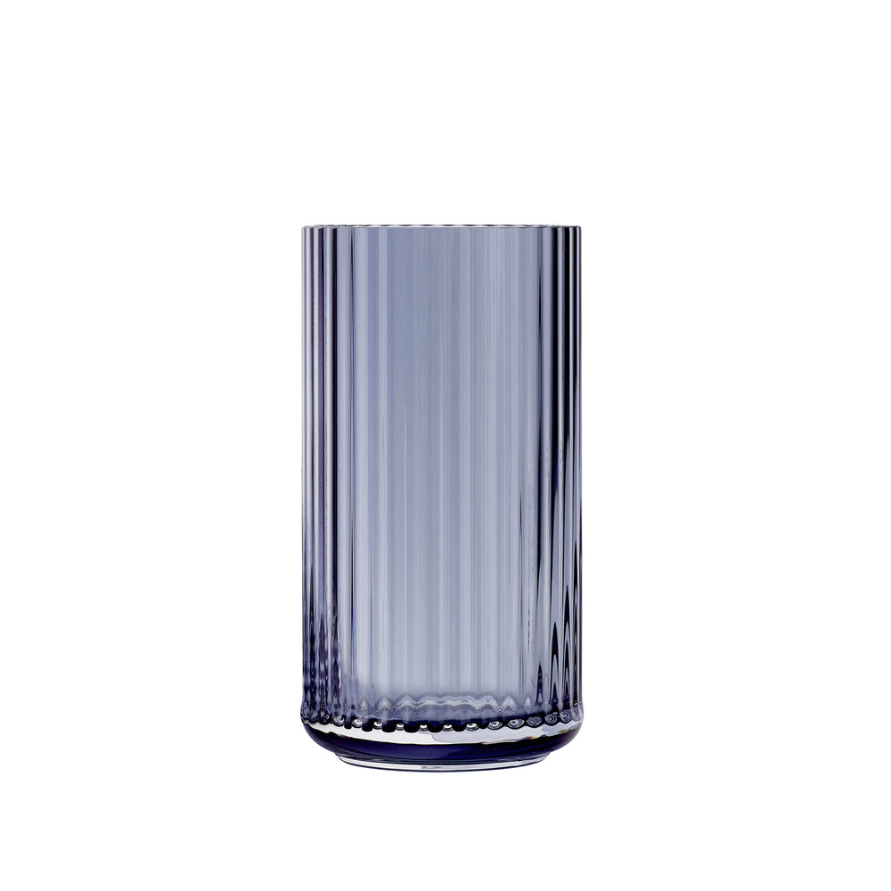 Lyngby Porcelæn - Glasvase H 15,5 cm | midnight blau