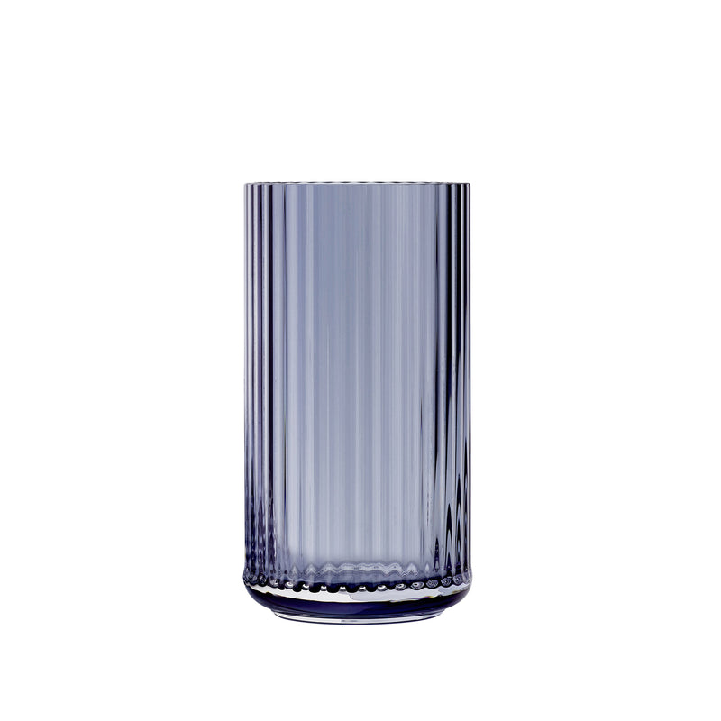 Lyngby Porcelæn - Glasvase H 15,5 cm | midnight blau