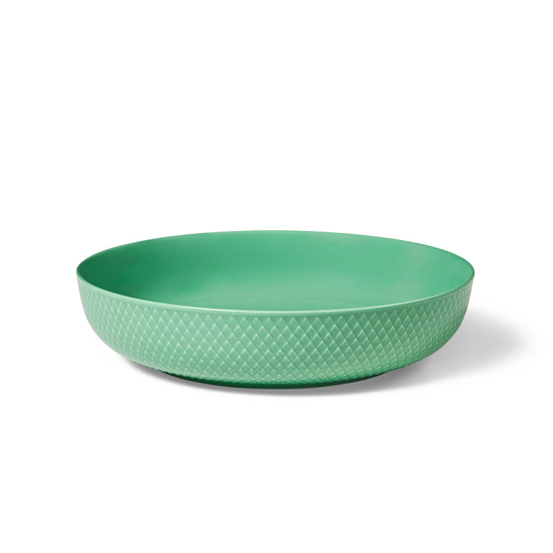 Lyngby Porcelæn - Rhombe Schale | Ø 28 cm / green