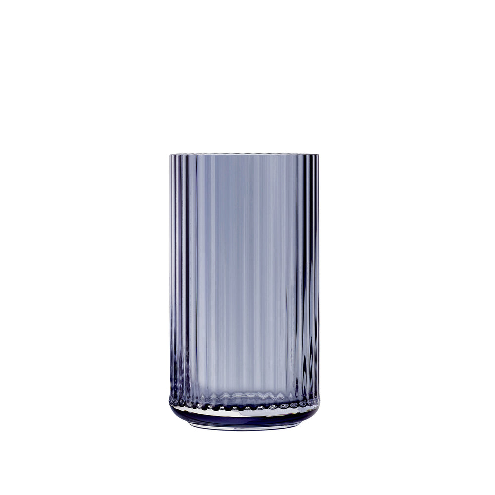 Lyngby Porcelæn - Glasvase H 12,5 cm | midnight blau