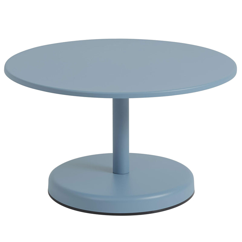 Muuto - Linear Steel Outdoor Kaffeetisch | Ø 70 x H 40 cm / hellblau