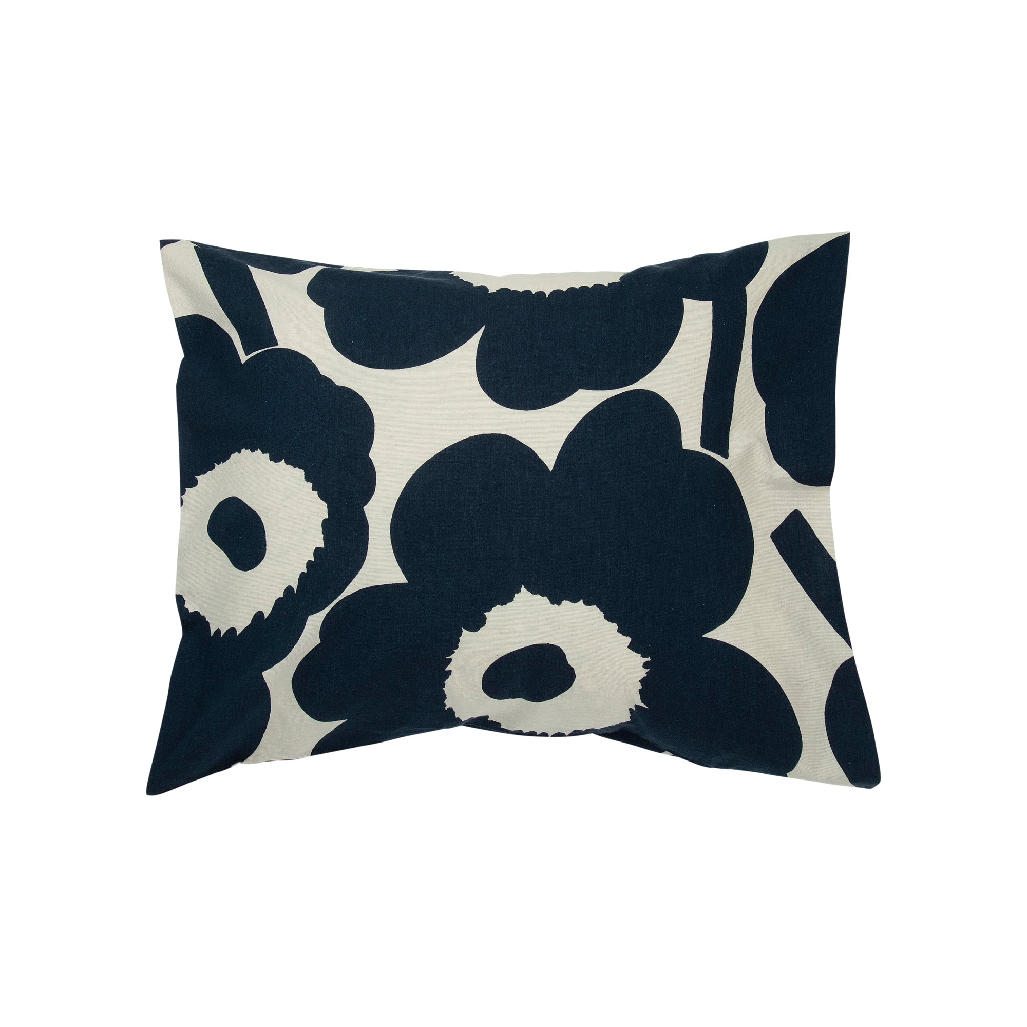 Marimekko - Unikko Kopfkissenbezug | 80 x 80 cm / baumwollweiß/dunkelblau