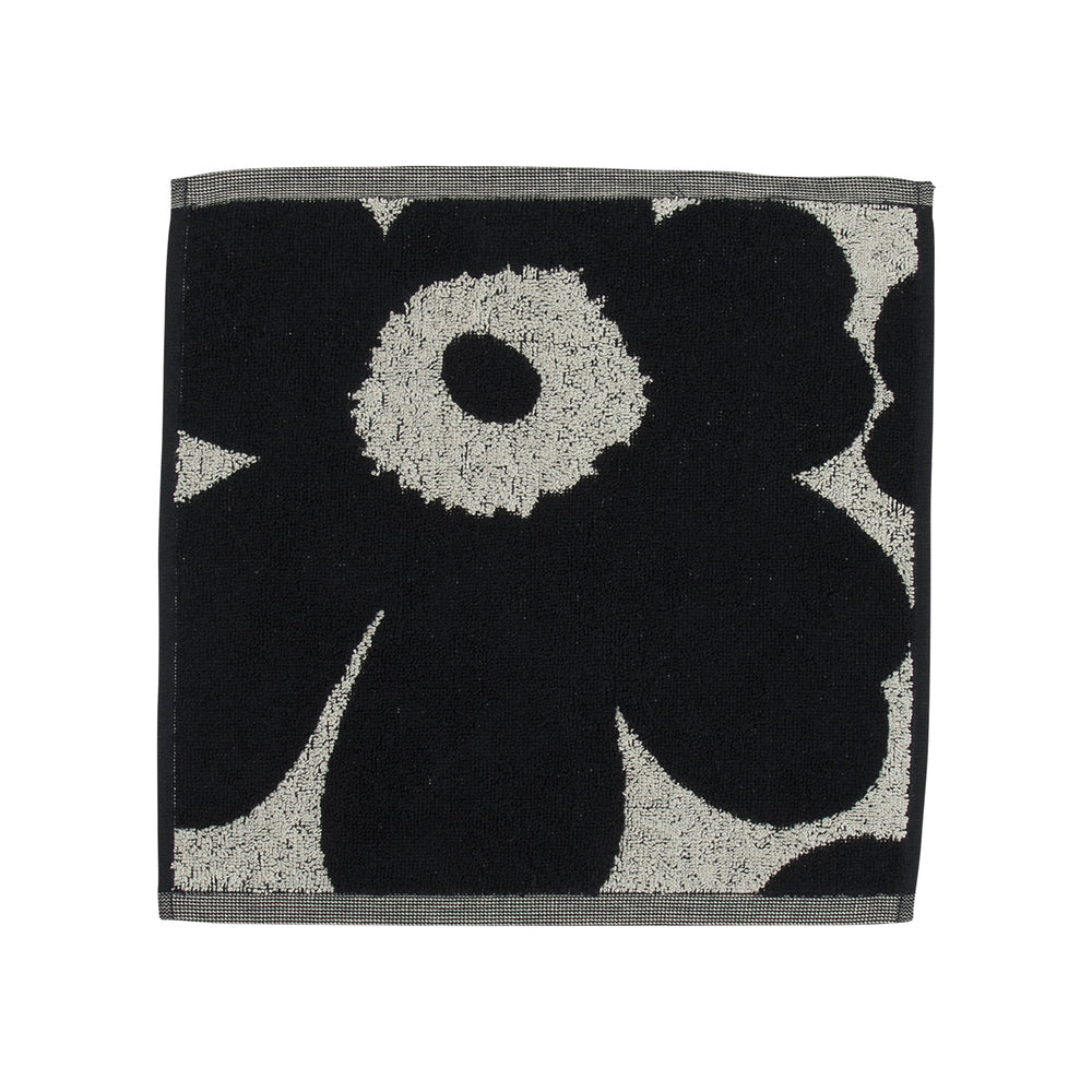 Marimekko - Unikko Solid Mini-Handtuch | baumwollweiß/dunkelblau