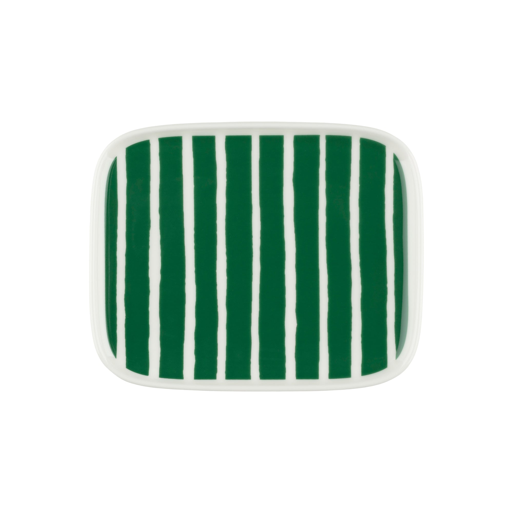 Marimekko - Oiva Piccolo Teller | 15 x 12 cm / weiß/grün