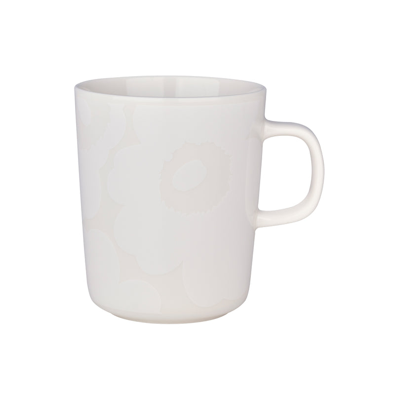 Marimekko - Oiva Unikko Becher mit Henkel | 250 ml / weiß/off-white