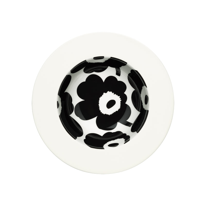 Marimekko - Oiva Unikko tiefer Teller | schwarz/weiß