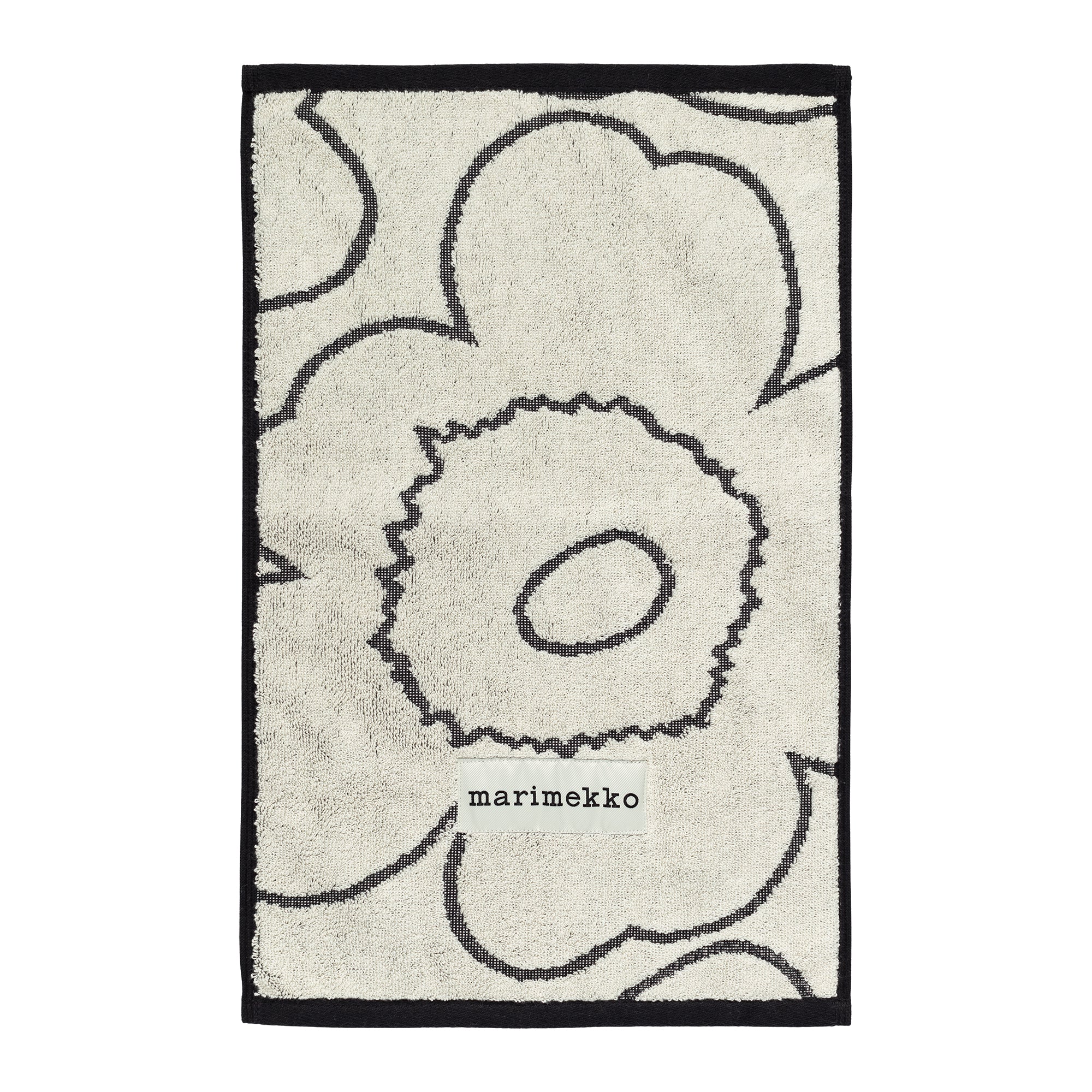 Marimekko - Piirto Unikko Gästehandtuch | ivory/schwarz