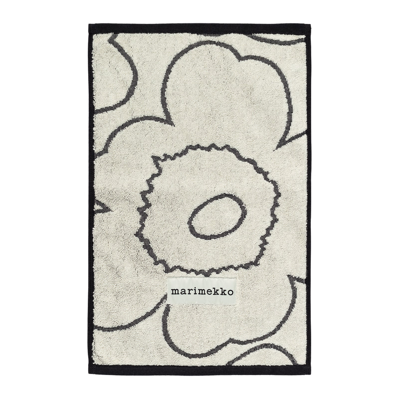 Marimekko - Piirto Unikko Gästehandtuch | ivory/schwarz