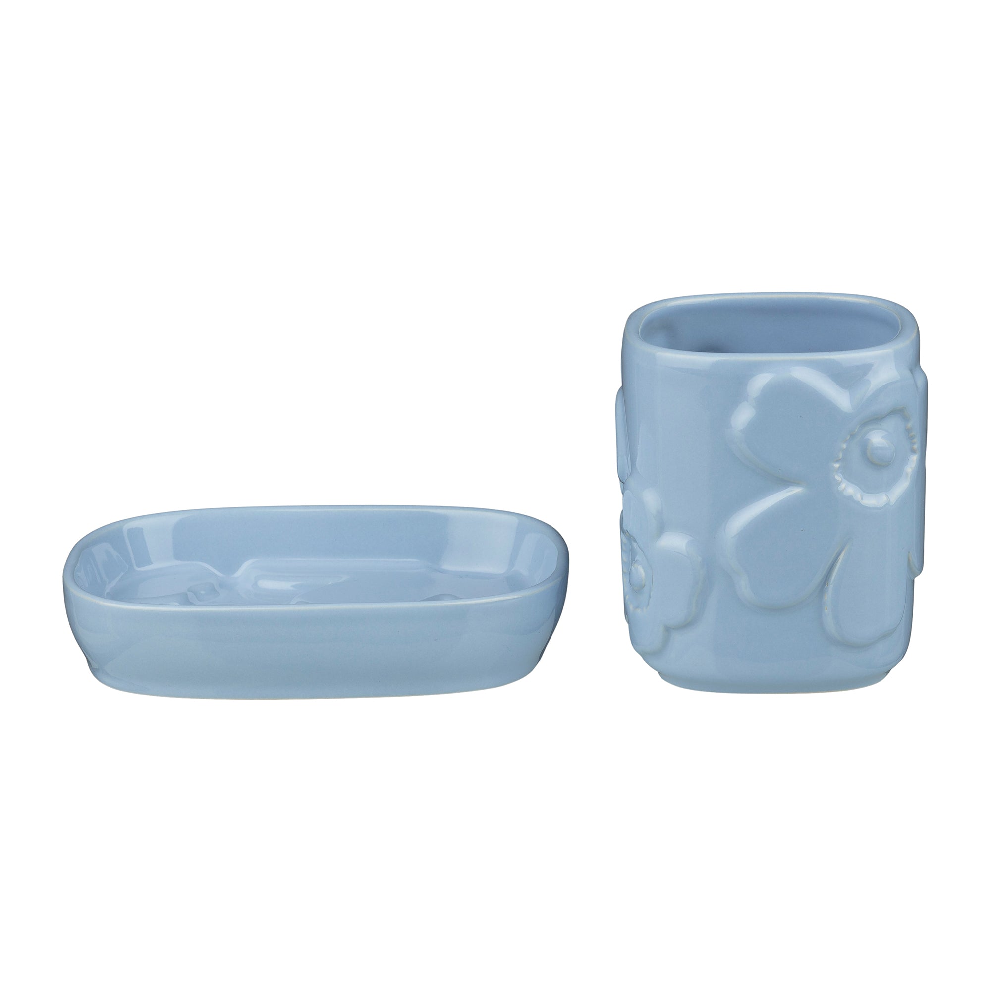 Marimekko - Unikko Badezimmer Accessoire Set | sky blue