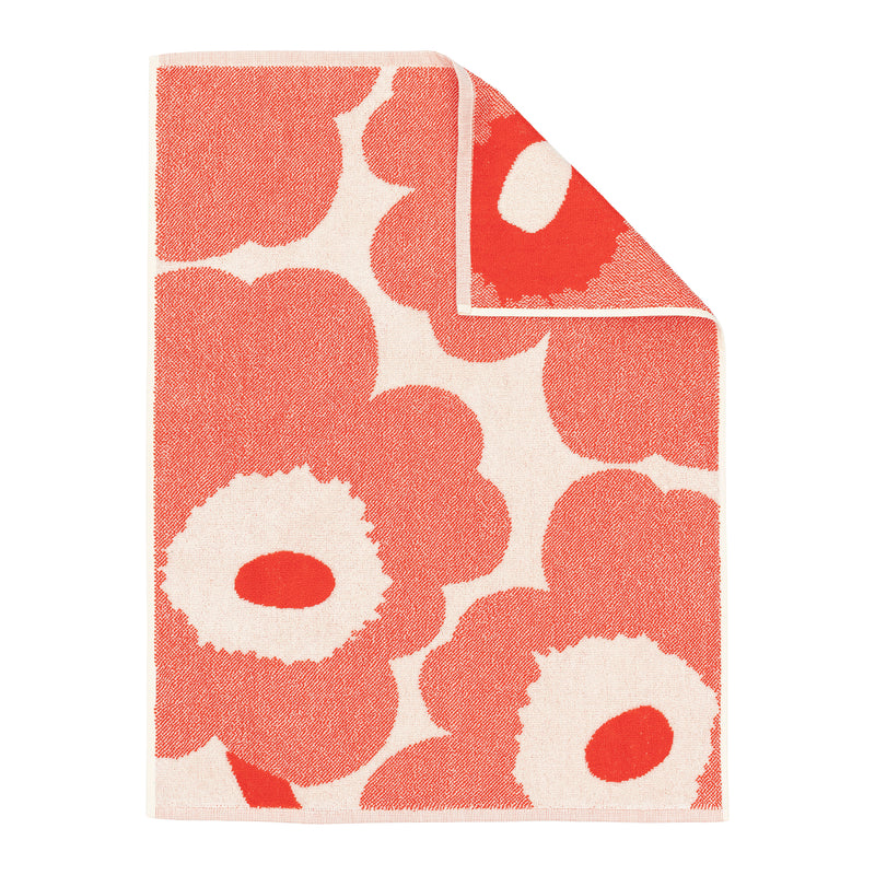 Marimekko - Unikko Handtuch | off white/orange red