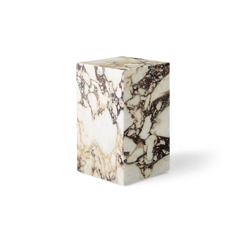 Audo - Plinth Beistelltisch | tall / rosa Marmor