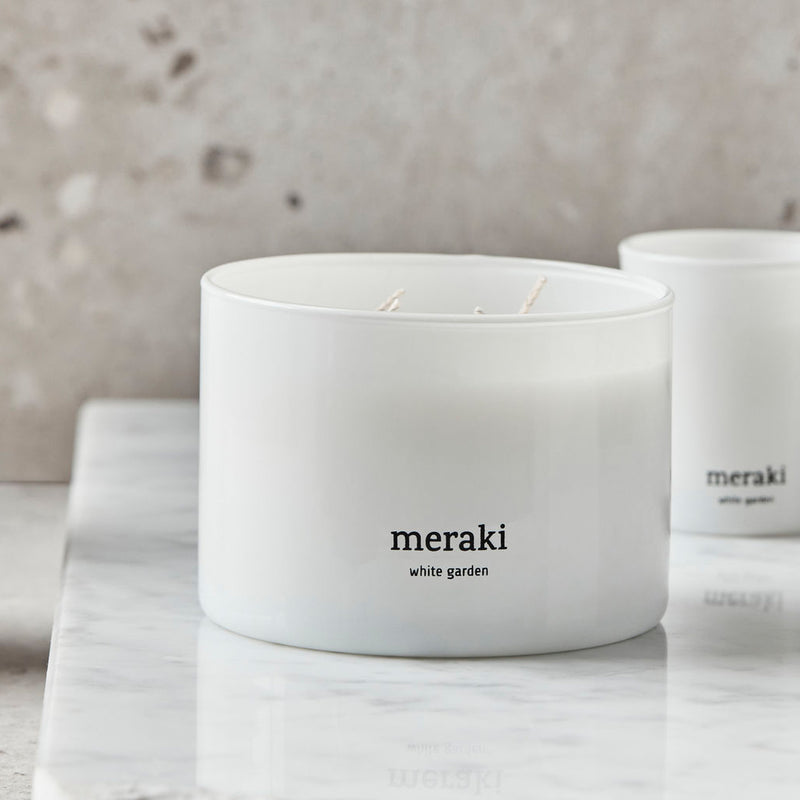 Meraki - Duftkerze | single / Ø 10 cm / White garden