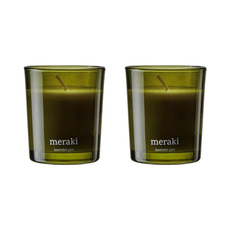 Meraki - Duftkerze | 2er-Set / Ø 6 cm / Lavender rain