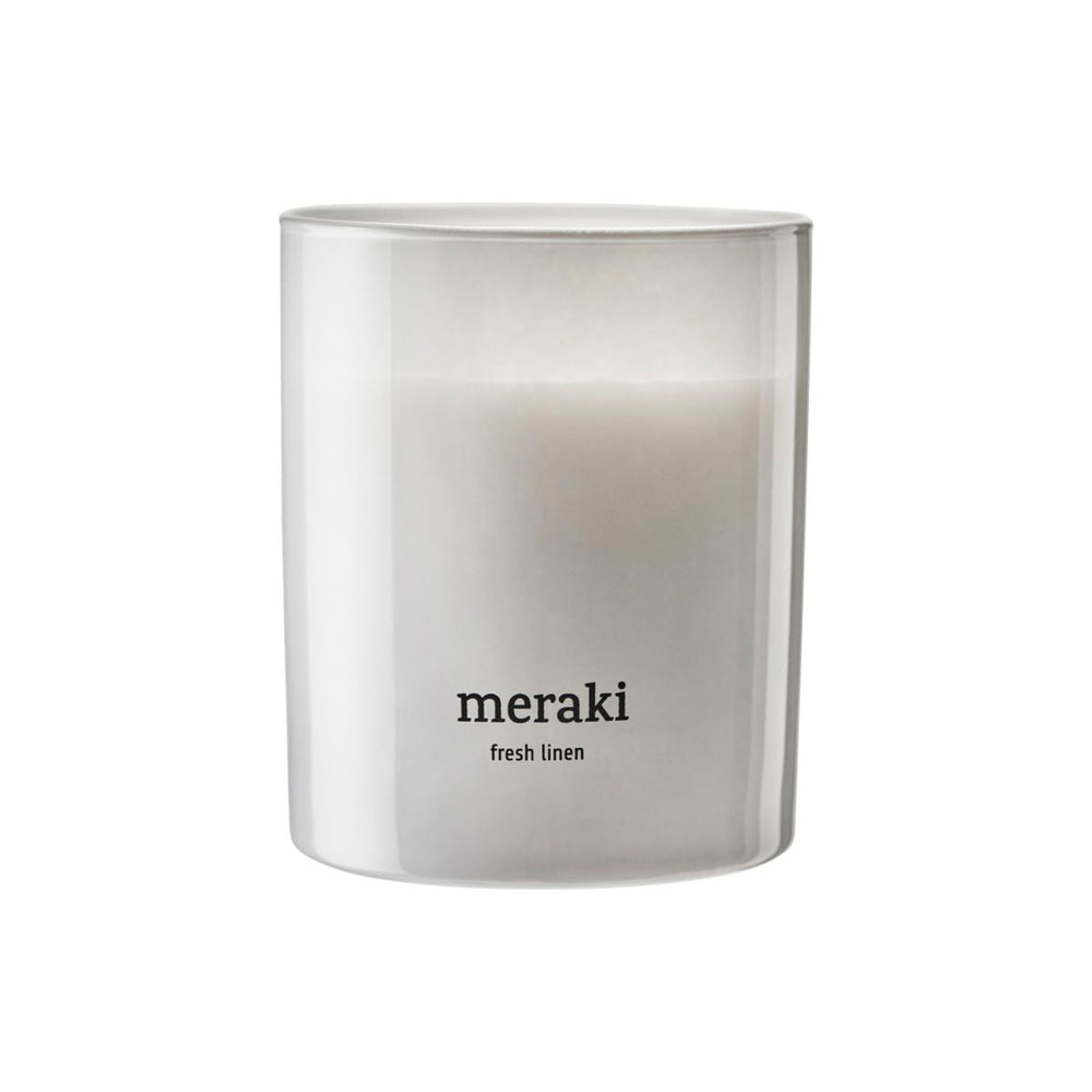 Meraki - Duftkerze | single / Ø 8 cm / Fresh linen