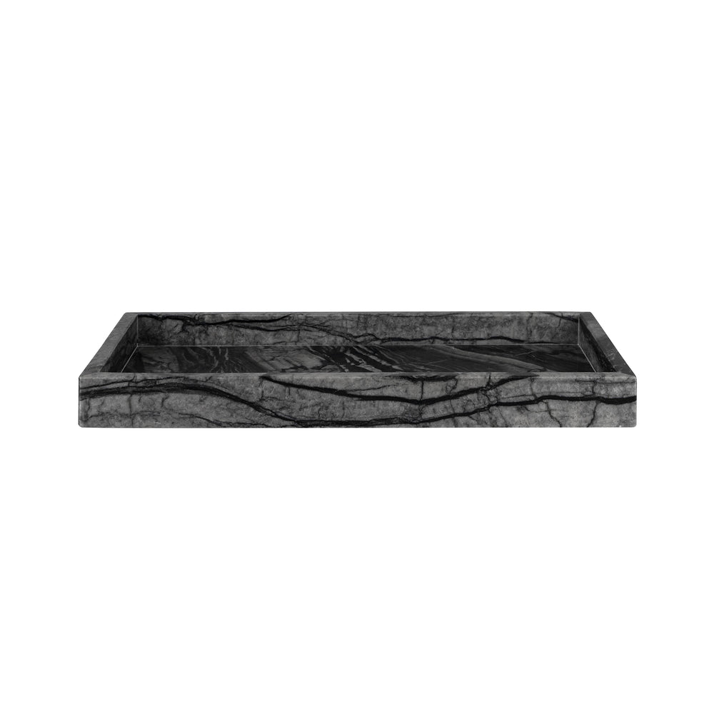 Mette Ditmer - Marble Tablett | 16 x 31 cm / schwarz/grau