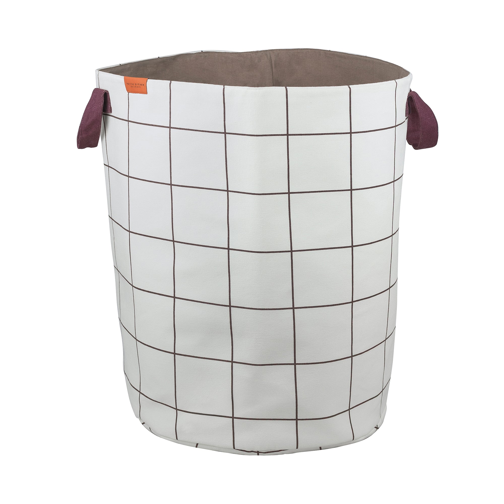 Mette Ditmer - Mesh Wäschekorb | brown/off-white