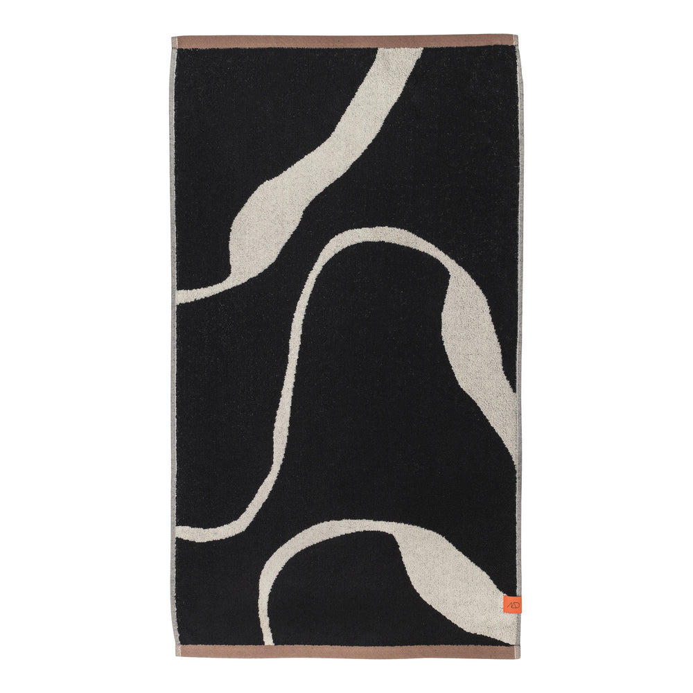Mette Ditmer - Nova Arte Badehandtuch | schwarz/off-white