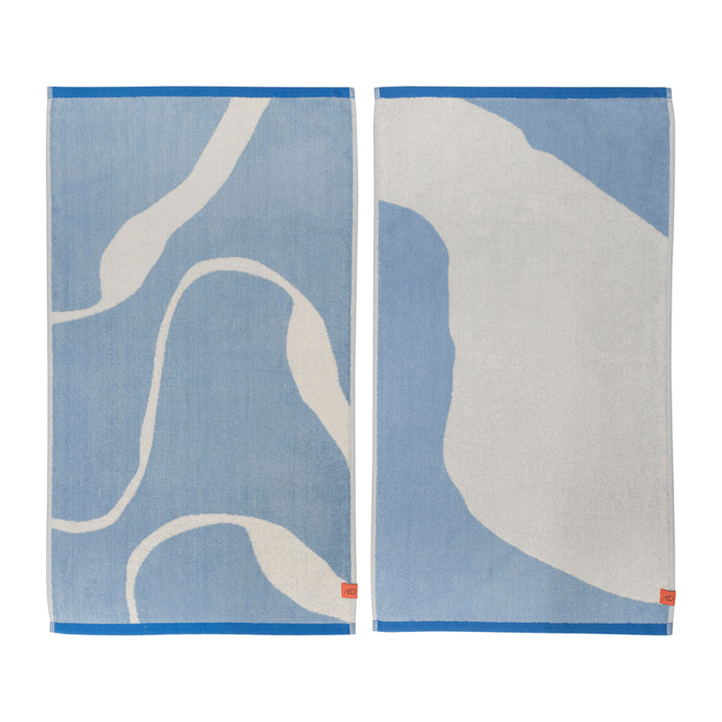 Mette Ditmer - Nova Arte Handtuch | hellblau/off-white