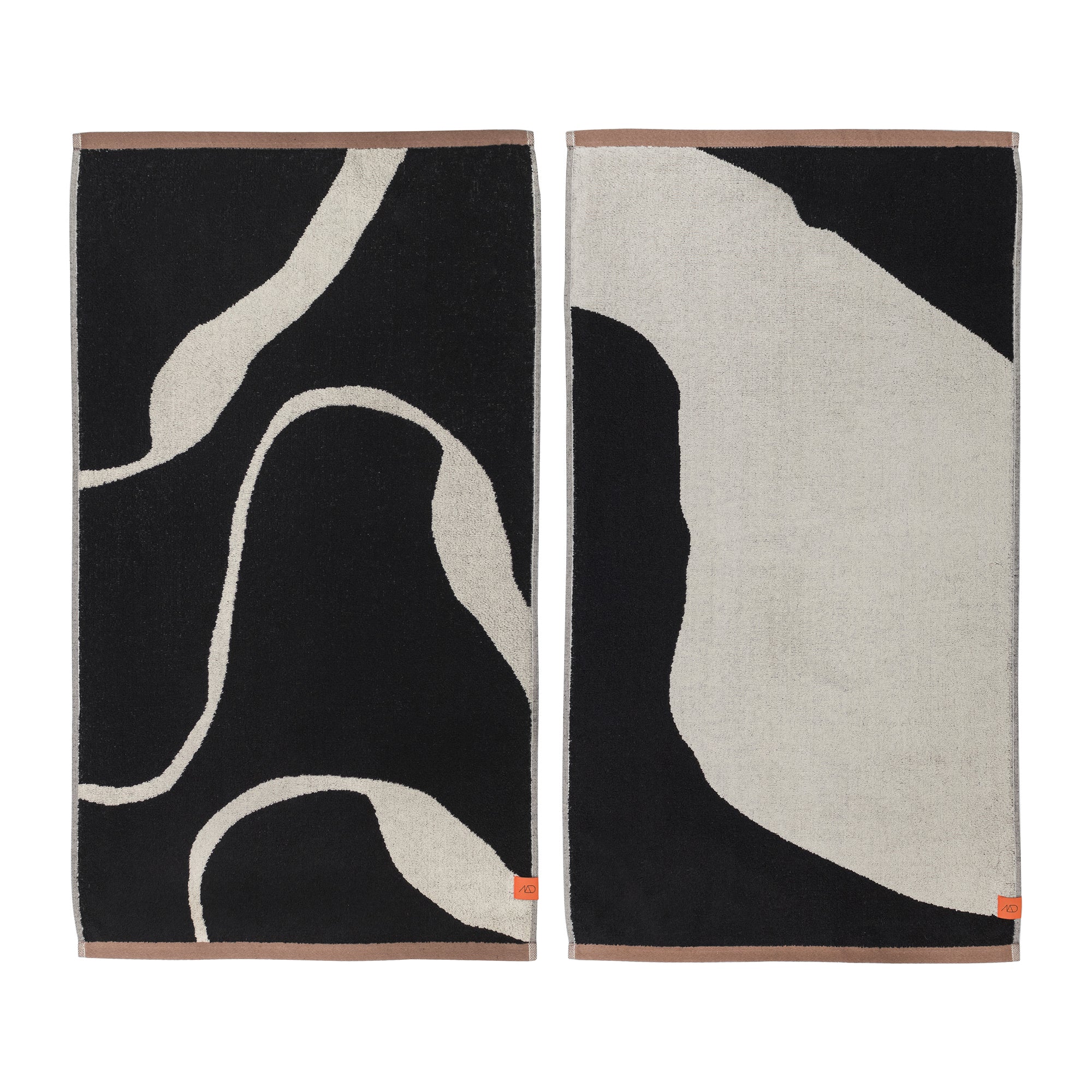 Mette Ditmer - Nova Arte Handtuch | schwarz/off-white