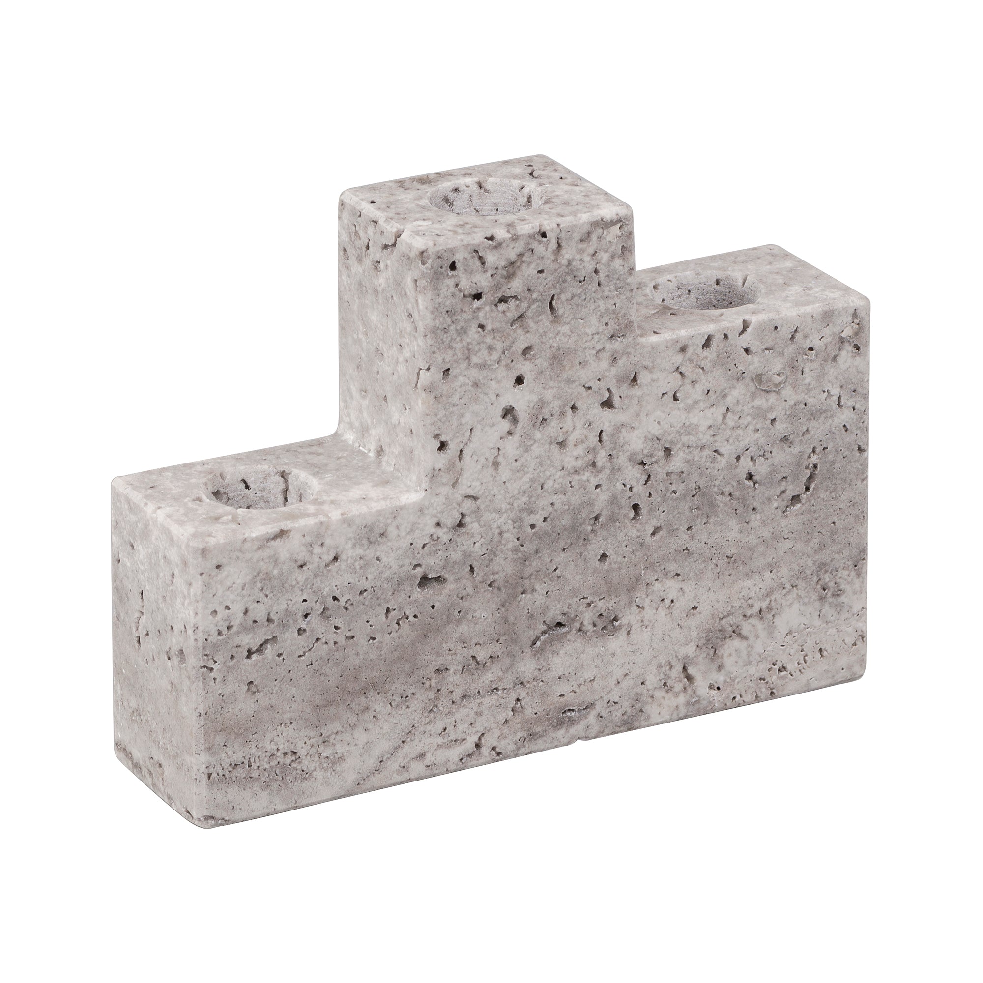 Mette Ditmer - Step Kerzenhalter | trio / Travertine chalk