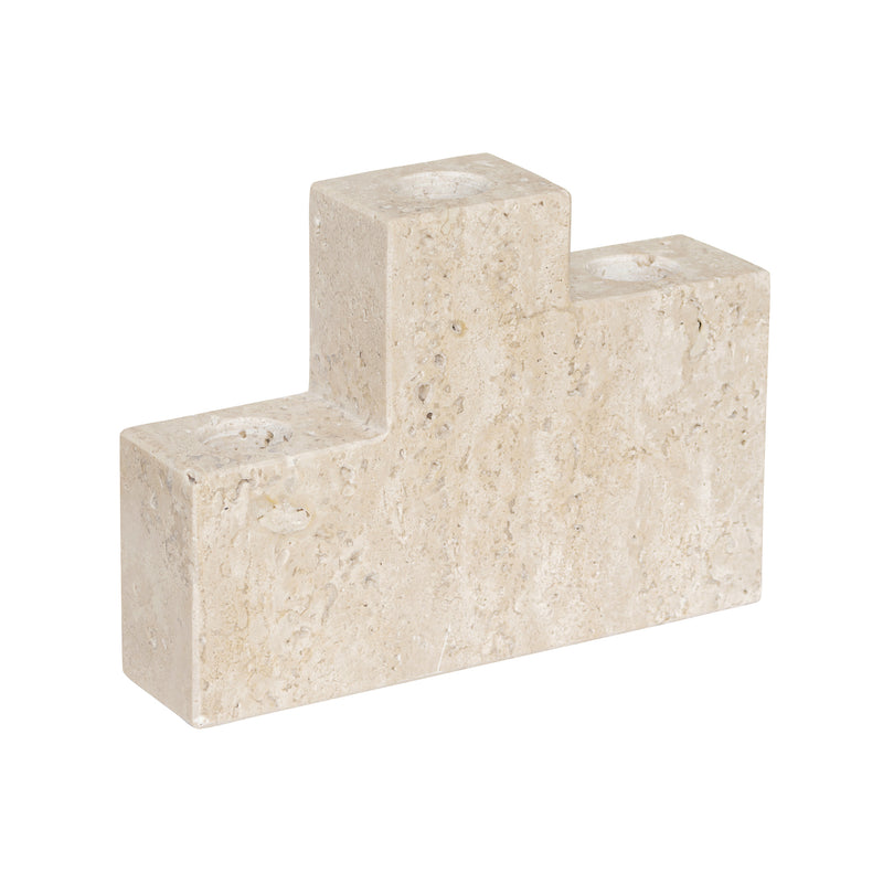Mette Ditmer - Step Kerzenhalter | trio / Travertine leinen