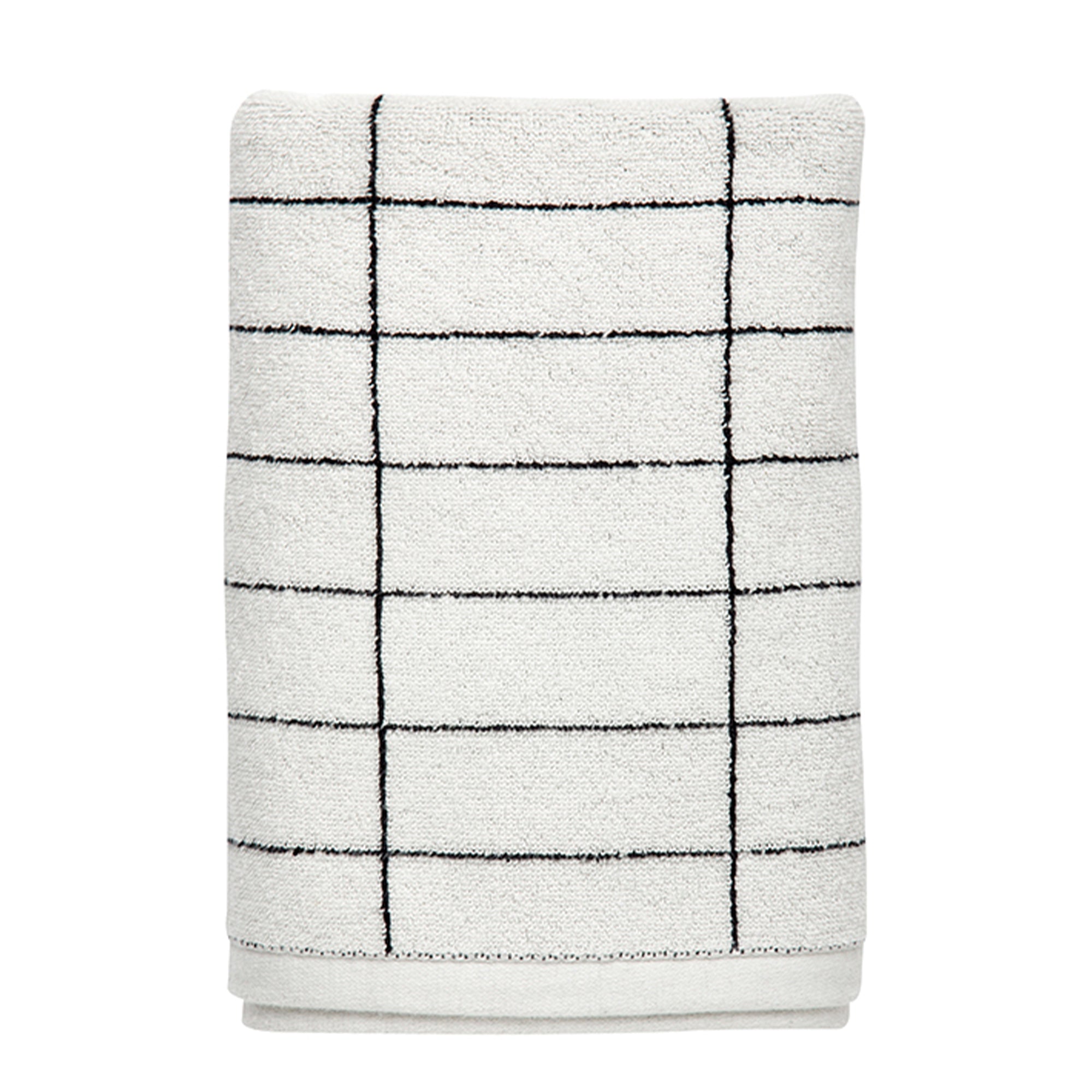 Mette Ditmer - Tile Badetuch | schwarz/off-white