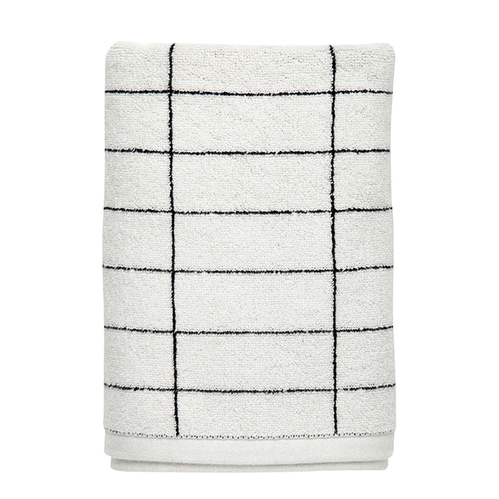 Mette Ditmer - Tile Badetuch | schwarz/off-white