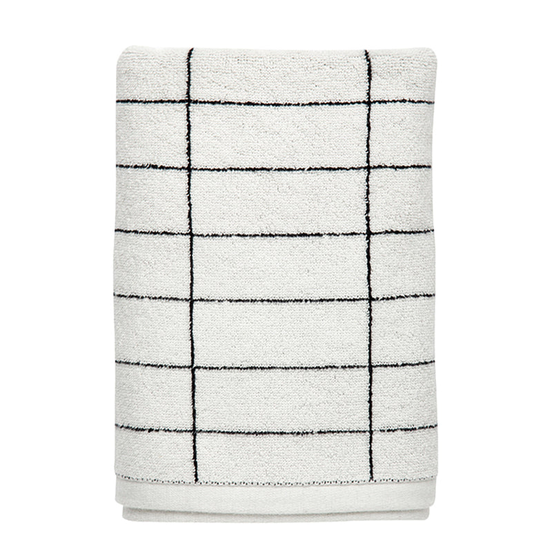 Mette Ditmer - Tile Badetuch | schwarz/off-white