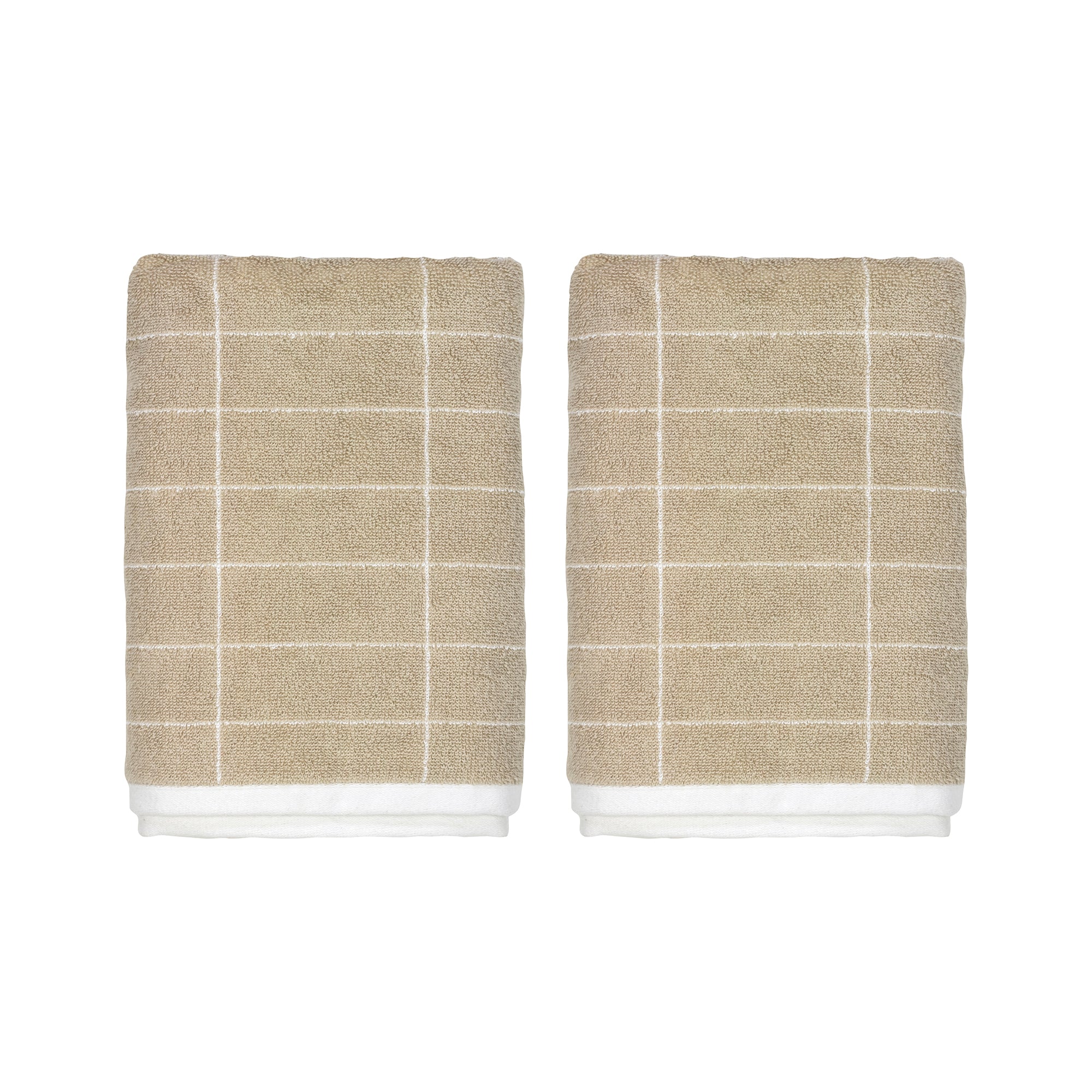 Mette Ditmer - Tile Gästehandtuch | sand/off-white