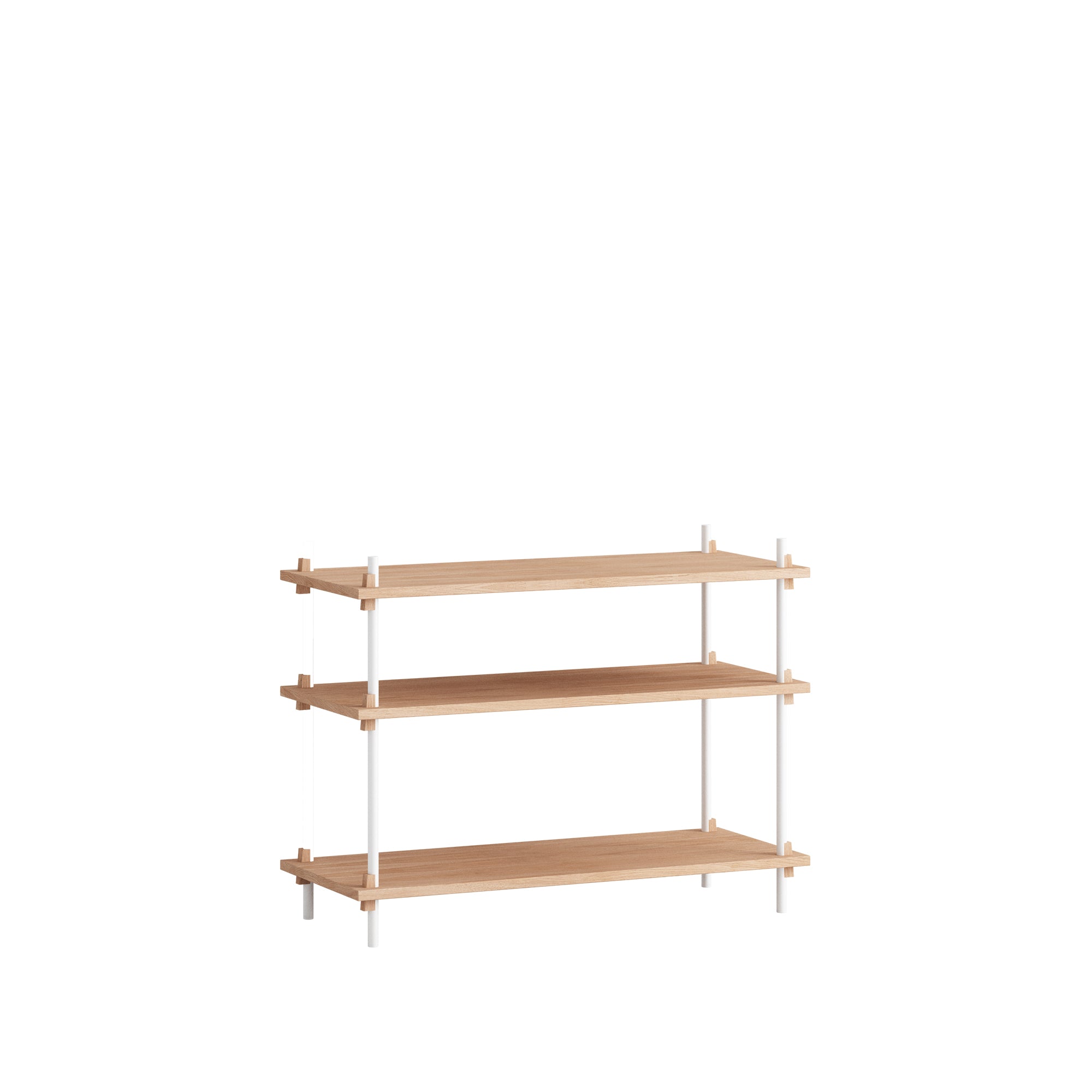 Moebe - Shelving System | Eiche geölt / Low / weiß