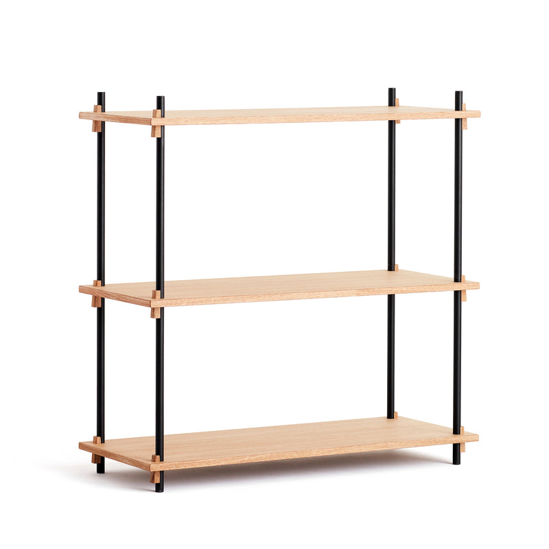 Moebe - Shelving System | Eiche geölt / Low / schwarz