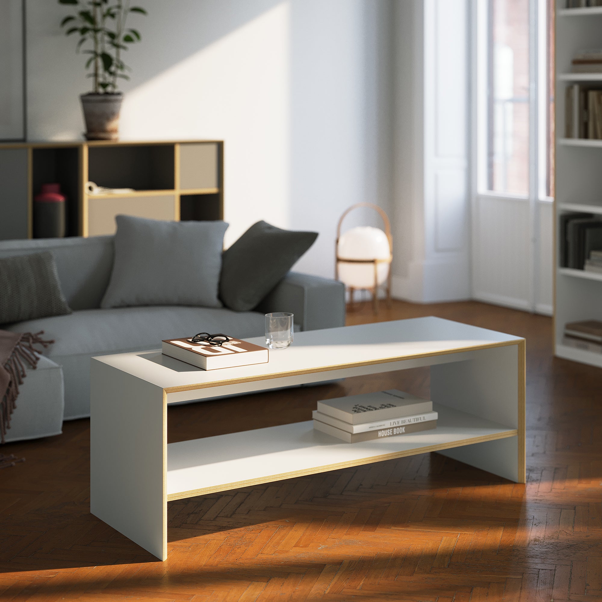 Müller Small Living - Bridge Two Sitzbank mit Ablage | weiß