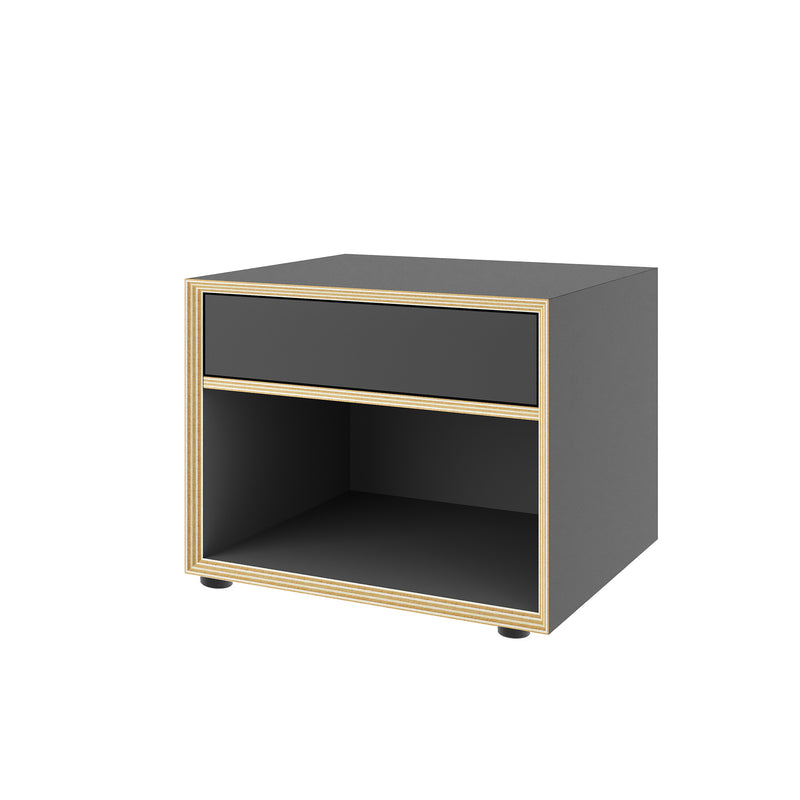 Müller Small Living - Vertiko kleine Kommode | Schubkasten oben / anthrazit