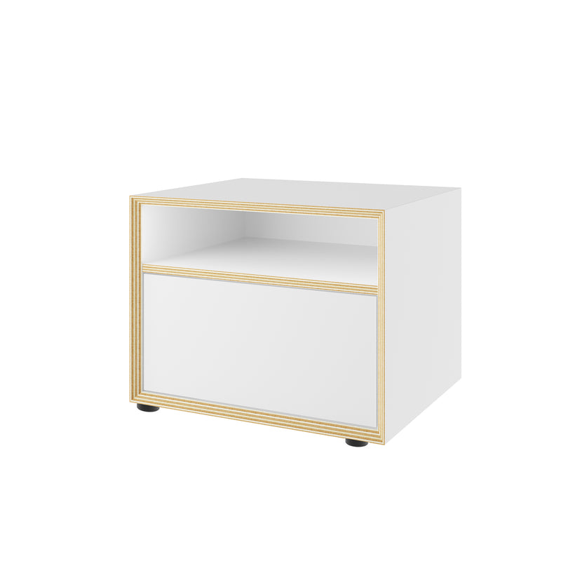 Müller Small Living - Vertiko kleine Kommode | großer Schubkasten unten / weiß