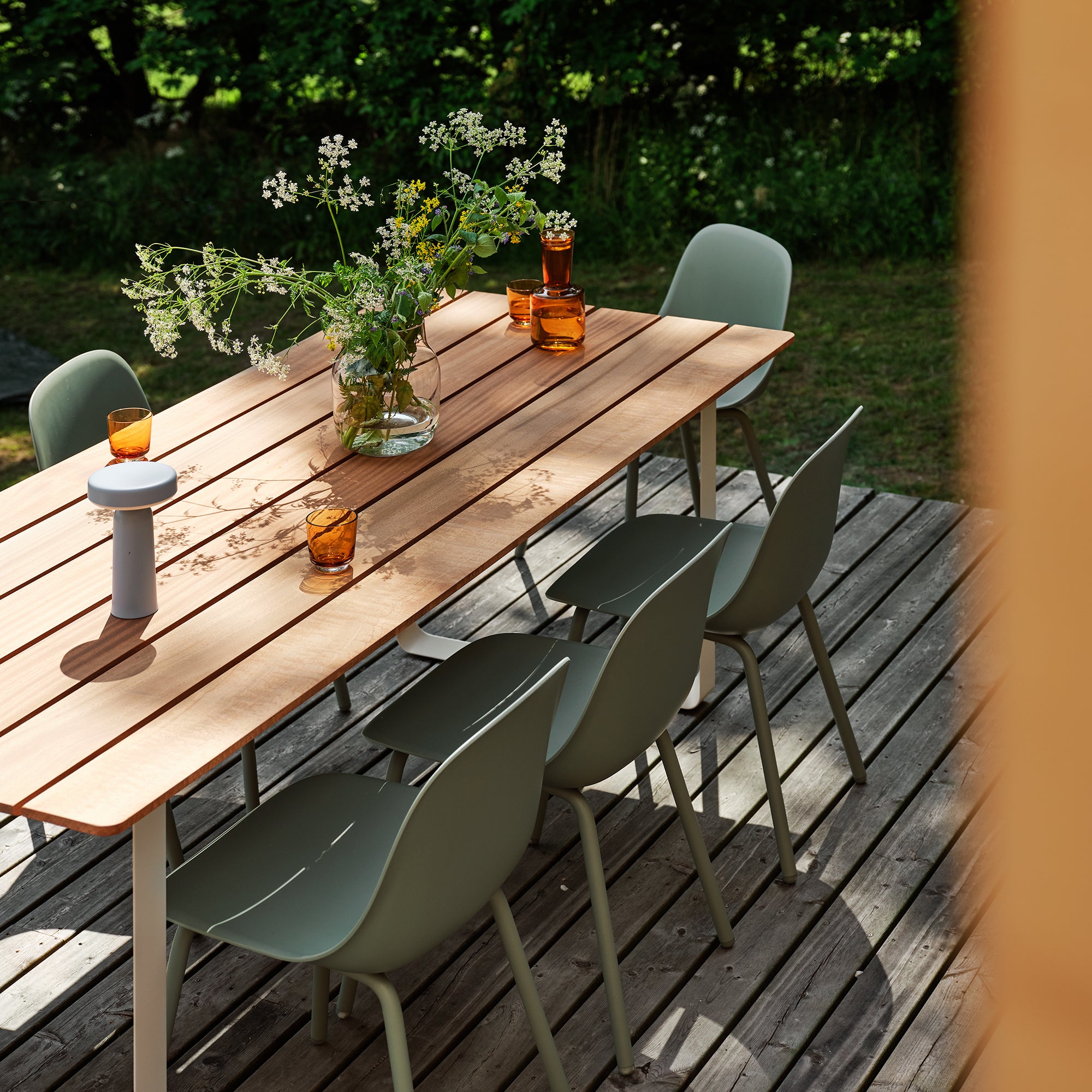 Muuto - Fiber Outdoor Side Chair | nebelgrün