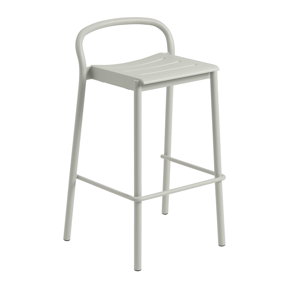 Muuto - Linear Steel Barhocker Outdoor | 75 cm / grau