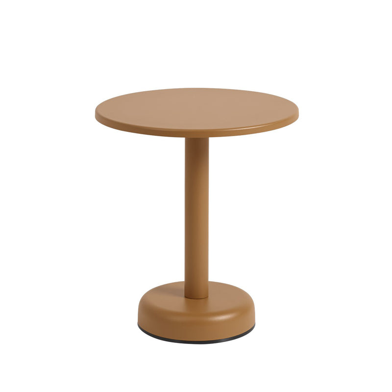 Muuto - Linear Steel Outdoor Kaffeetisch | Ø 42 x H 47 cm / orange