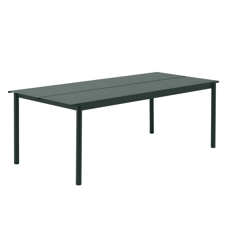 Muuto - Linear Steel Tisch | 220 x 90 cm / dunkelgrün
