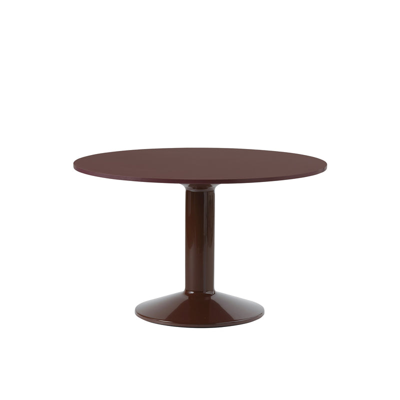 Muuto - Midst Esstisch | Ø 120 cm / Linoleum dunkelrot/rot