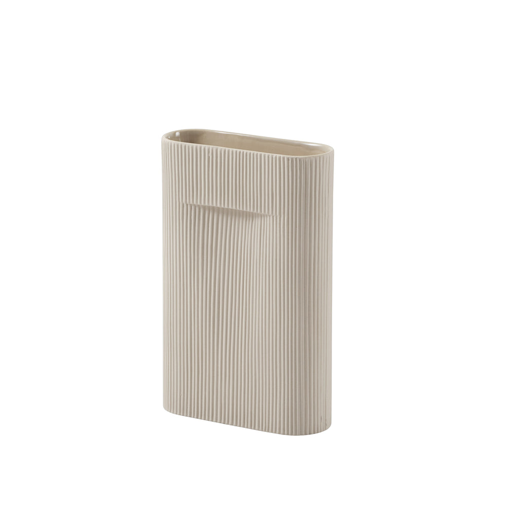 Muuto - Ridge Vase | H 35 cm / beige