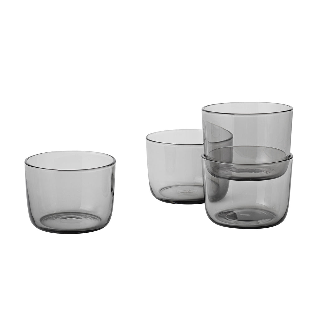 Muuto - Corky Trinkglas (4er-Set) | low / grau