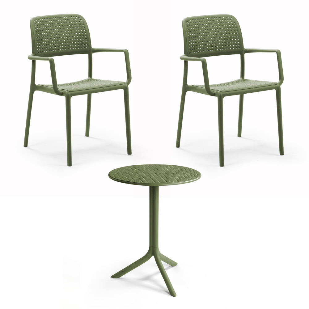 Nardi - Bora Armlehnstuhl (2x) + Step Tisch | agave