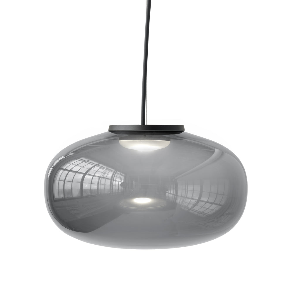 New Works - Karl-Johan LED Pendelleuchte | large / smoked glass