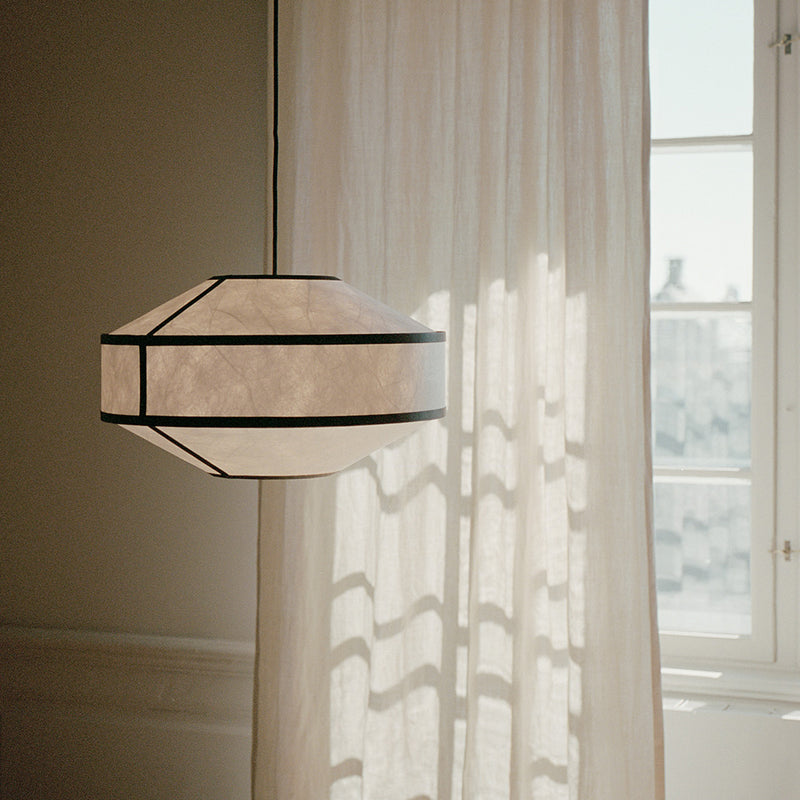New Works - Kite Pendelleuchte | Ø 55 cm / black Tyvek