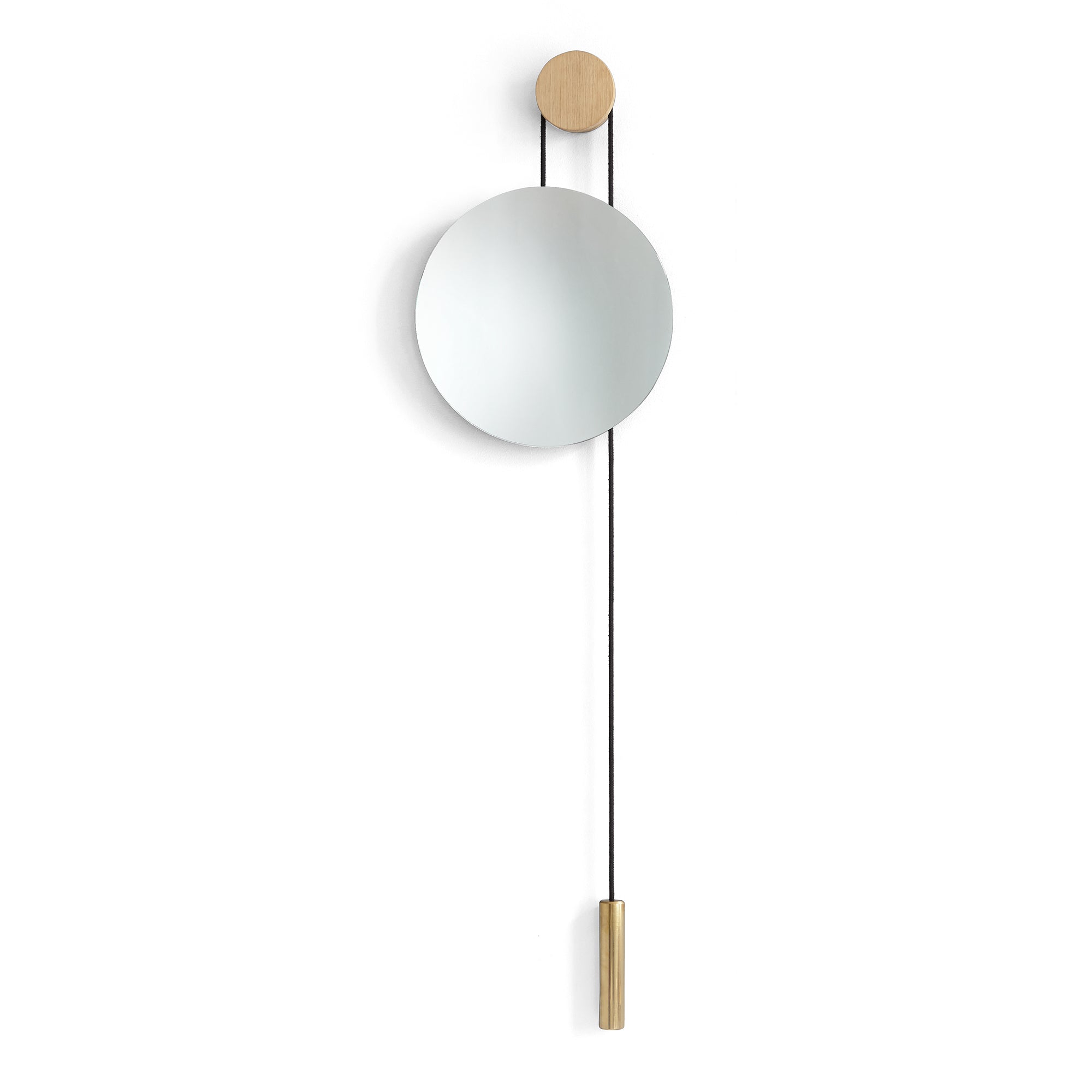 New Works - Rise &amp; Shine Wandspiegel | eiche natur/messing