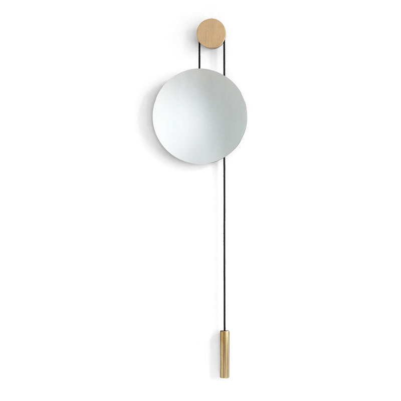 New Works - Rise &amp; Shine Wandspiegel | eiche natur/messing